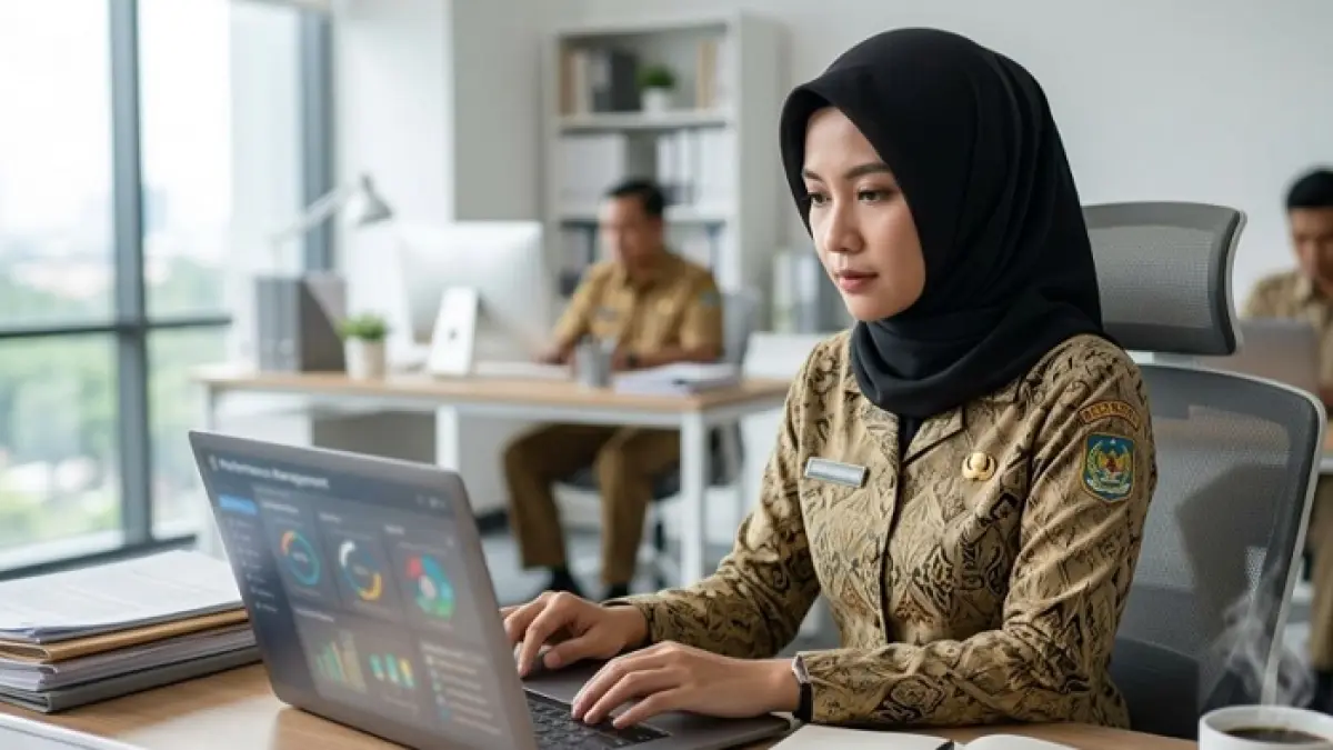 e-Kinerja BKN 2025 wajib dipahami ASN. Simak tahapan pengisian SKP, RHK, hingga penilaian agar proses berjalan lancar. (Ilustrasi Gemini AI)