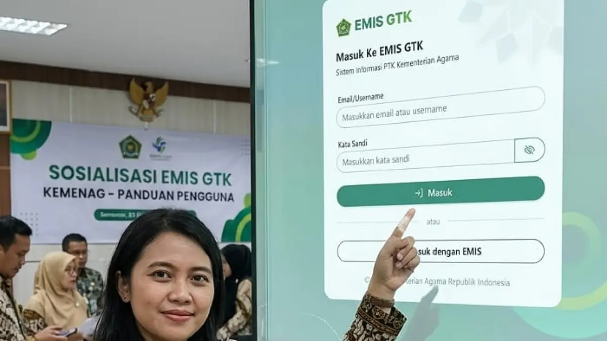 Pengajuan Tunjangan Insentif Non ASN Madrasah kini diawali aktivasi akun PTK di EMIS. Simak panduan lengkap reset password hingga pengajuan berhasil.(Gemini AI)