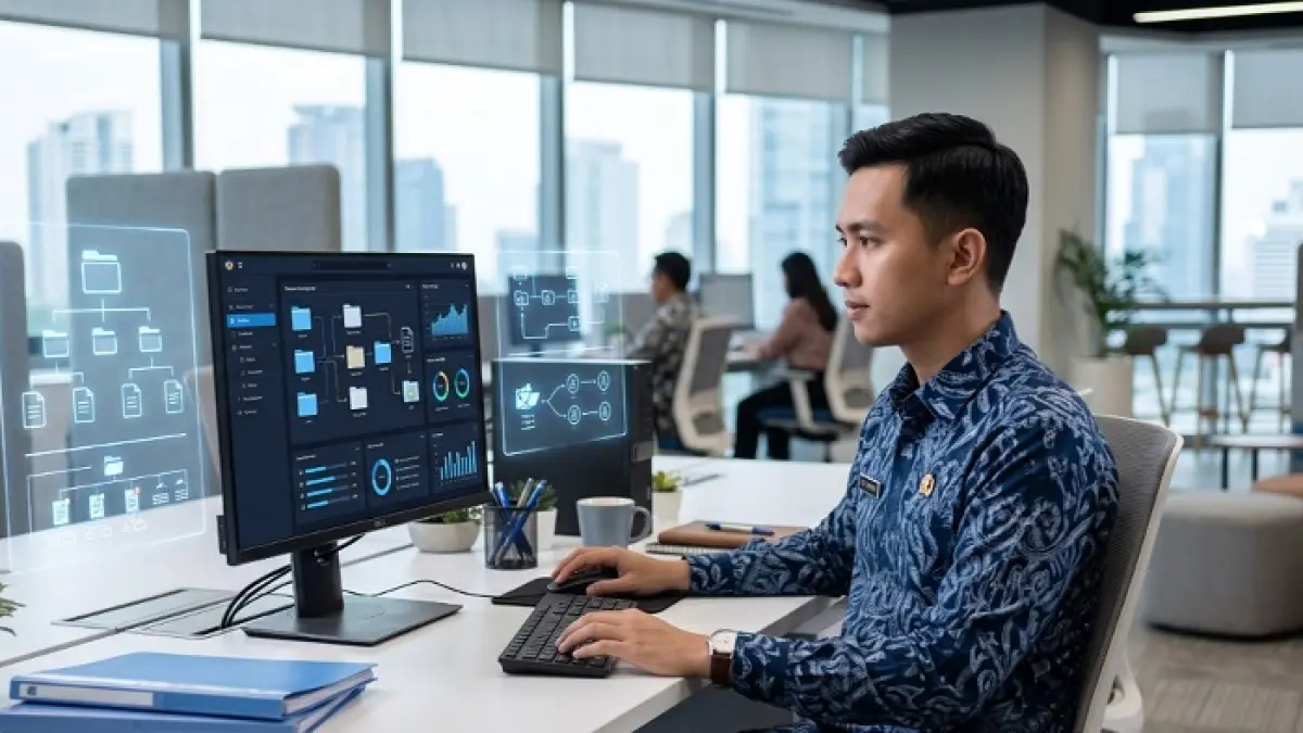 Tutorial SRIKANDI menjelaskan cara membuat unit kerja, jabatan, dan pengguna bagi Admin OPD secara lengkap dan mudah dipahami. (Ilustrasi Gemini AI)