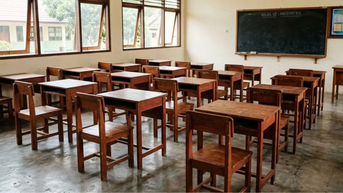 Daya tarik sekolah swasta dinilai menjadi penyebab banyak SMP negeri di Tulungagung belum memenuhi kuota SPMB 2026.(ILUSTRASI AI)