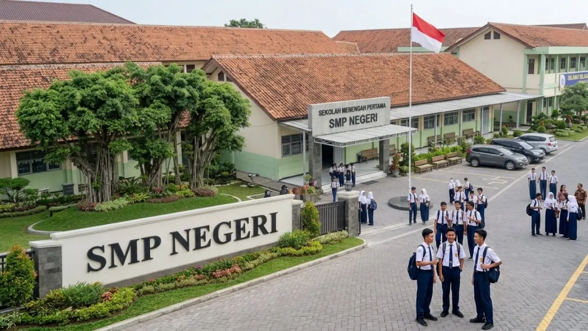 Persepsi sekolah favorit dinilai masih kuat sehingga pemerataan siswa SMP negeri di Tulungagung belum tercapai pada SPMB 2026.(ILUSTRASI AI)