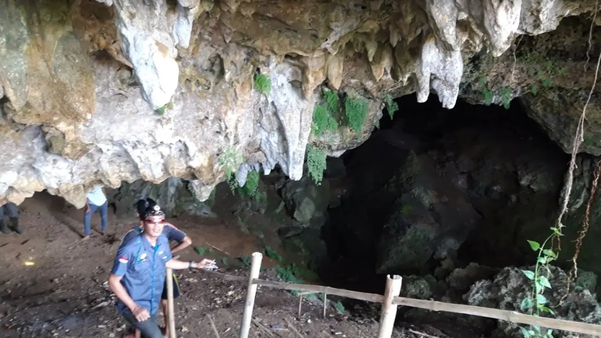 Mulut Gua Tenggar di Desa Tenggarejo, Kecamatan Tanggunggunung, Tulungagung dipotret pada 2018 silam. (GOOGLE-HAFIZ APW)