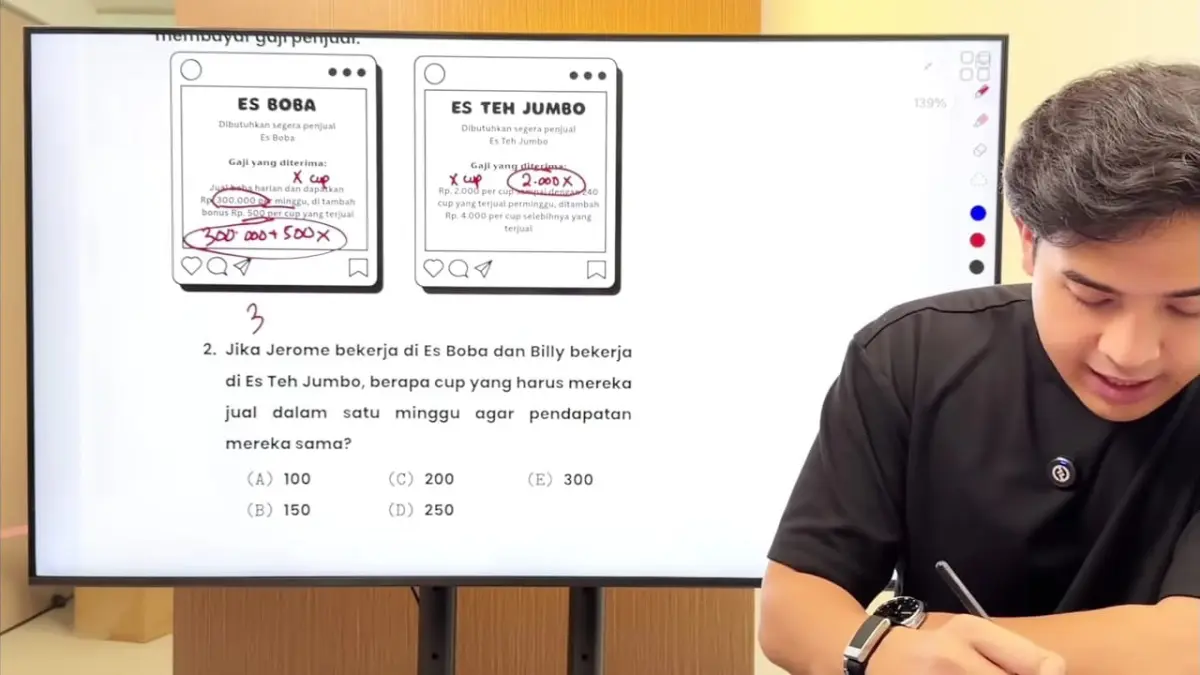 Penalaran Matematika SNBT 2026 disebut jadi subtes tersulit. Jerom Polin membagikan trik mudah menaklukkan soal-soalnya.