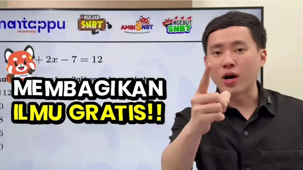 Tips SNBT 2026 dari Mantapu Akademi membahas trik cepat mengerjakan soal PK, geometri, statistika, dan aljabar agar lolos PTN.