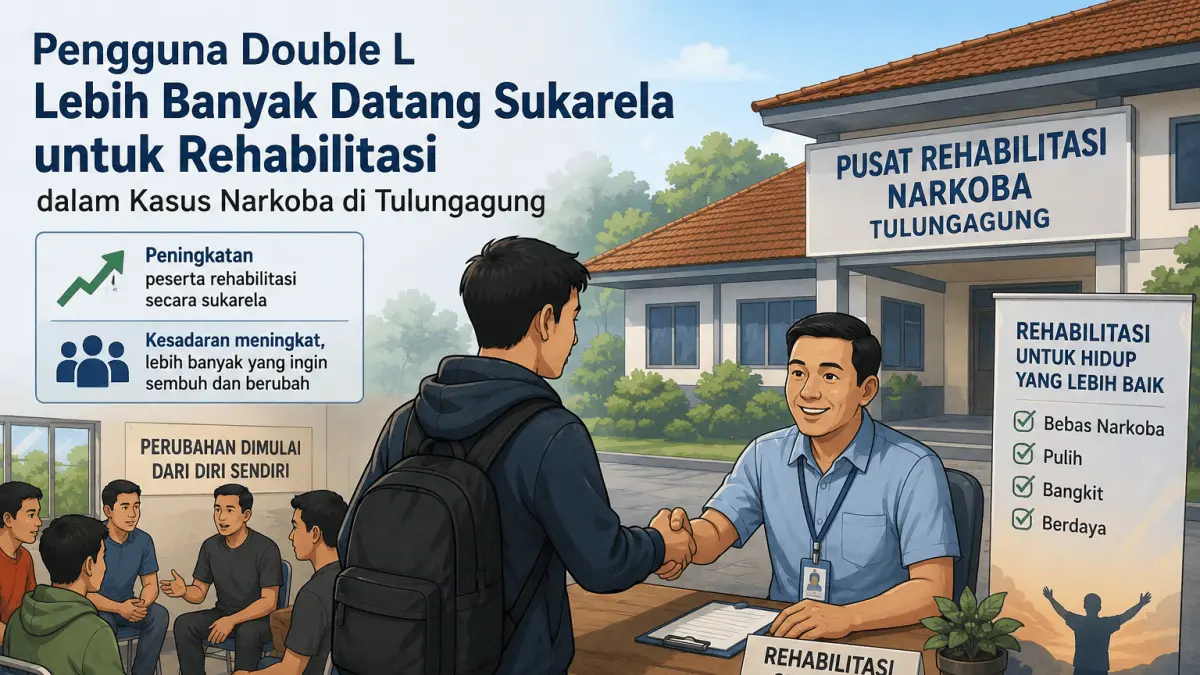 Pengguna pil Double L menjalani rehabilitasi secara sukarela di pusat rehabilitasi narkoba di Tulungagung.