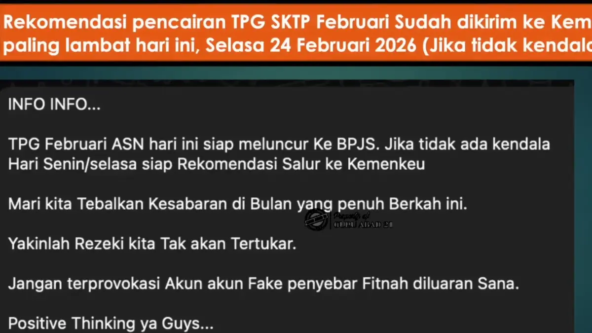 THR ASN 2026 senilai Rp55 triliun telah diproses. Menteri Keuangan menyebut pengumuman pencairan akan disampaikan langsung oleh Presiden Prabowo.
