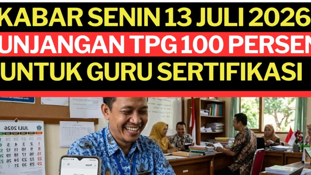 TPG 100 Persen 2026 belum cair meski aturan sudah terbit. Simak tahapan pencairan, syarat penerima, dan perkembangan terbaru hingga Juli 2026.