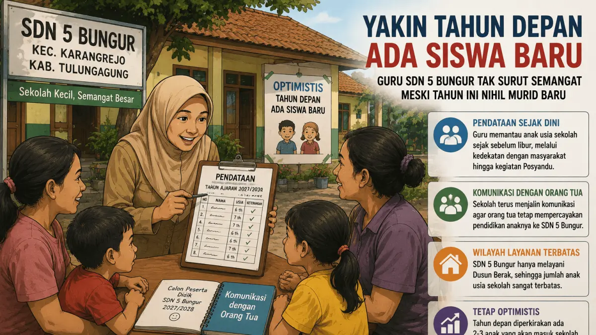 Guru Jemput Bola, berbaur dengan masyarakat mecari siswa baru (Ilustrasi AI)