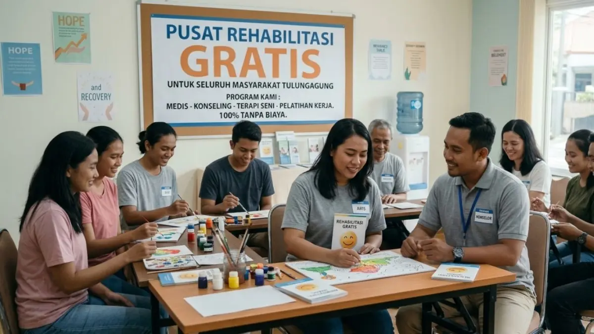 Layanan rehabilitasi narkoba gratis yang disediakan BNNK Tulungagung belum dimanfaatkan secara maksimal masih kuatnya stigma di masyarakat yang menganggap datang ke BNN identik dengan proses hukum hingga ancaman dipenjara.(ILUSTRASI AI)