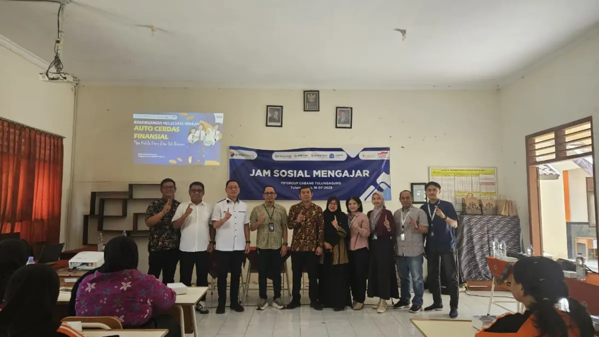 Program Jam Sosial Mengajar FIFGROUP Tulungagung pada Kamis 16 Juli 2026 di SMAN 1 Tulungagung.