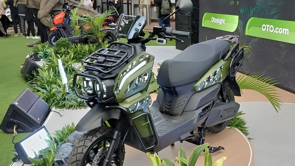 Indomobil E-Motor Tyranno hadir dengan harga Rp25,9 juta, desain adventure, TFT touchscreen, cruise control, Traction Control, dan jarak tempuh hingga 110 km. (Pinterest)