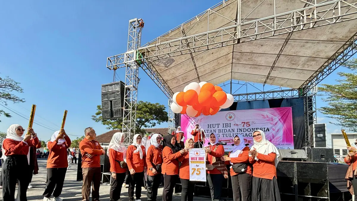 Perayaan Hari Ulang Tahun (HUT) Ke-75 IBI di GOR Lembu Peteng, Sabtu (18/7). 