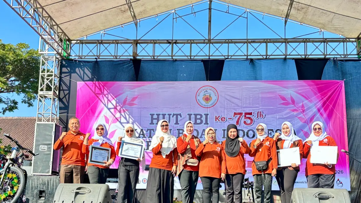 Perayaan Hari Ulang Tahun (HUT) ke-75 IBI di GOR Lembu Peteng, Sabtu (18/7).