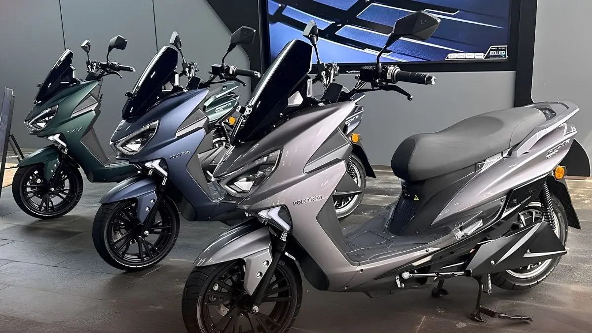 Polytron Fox R hadir dengan kecepatan hingga 96 km/jam, baterai 3,7 kWh, jarak tempuh 130 km, dan sistem sewa baterai Rp200.000 per bulan. (Pinterest)