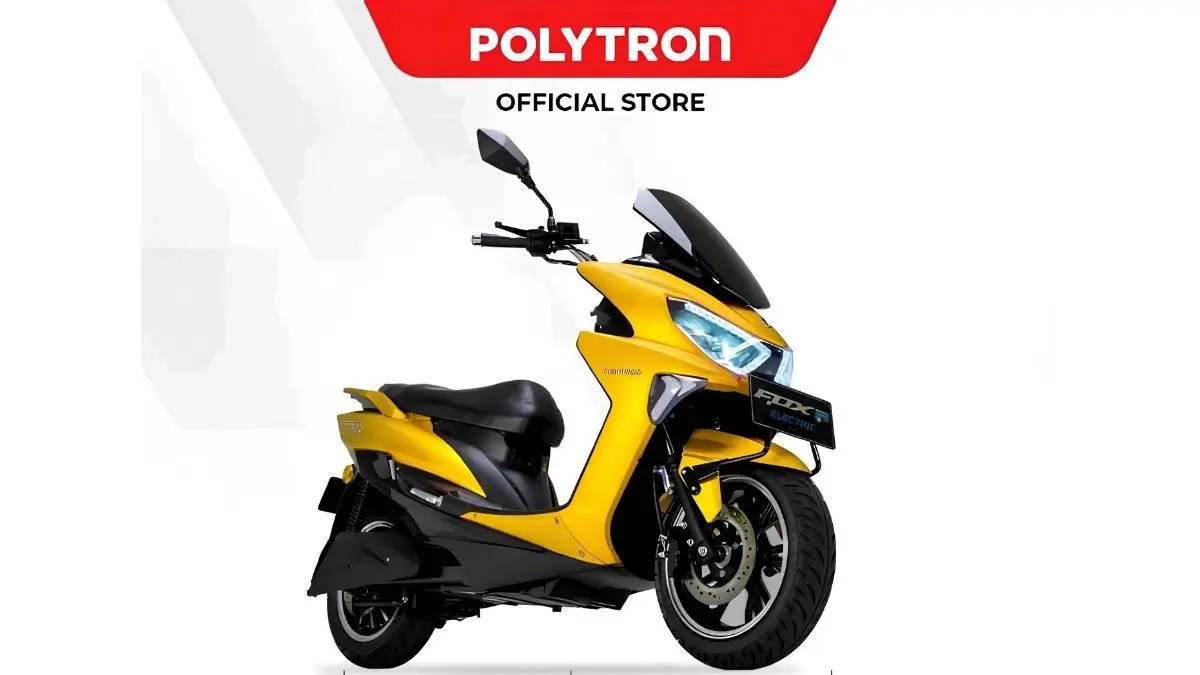 Polytron Fox R punya mode Sport hingga 96 km/jam, baterai 3,7 kWh, range klaim 130 km, dan skema sewa baterai Rp200 ribu per bulan. (Pinterest)