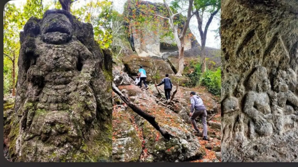 Situs purbakala Gua Pasir Tulungagung era Majapahit di lereng Gunung Budheg ditemukan terpendam longsor. Simak sejarah relief Arjuna Wiwaha dan pondasi resi.