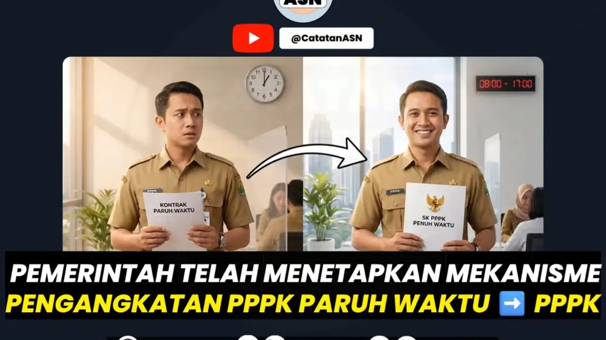 PPPK Paruh Waktu berpeluang diangkat menjadi PPPK penuh. Simak syarat, tahapan, dan ketentuan terbaru dalam PermenPAN RB Nomor 9 Tahun 2026.