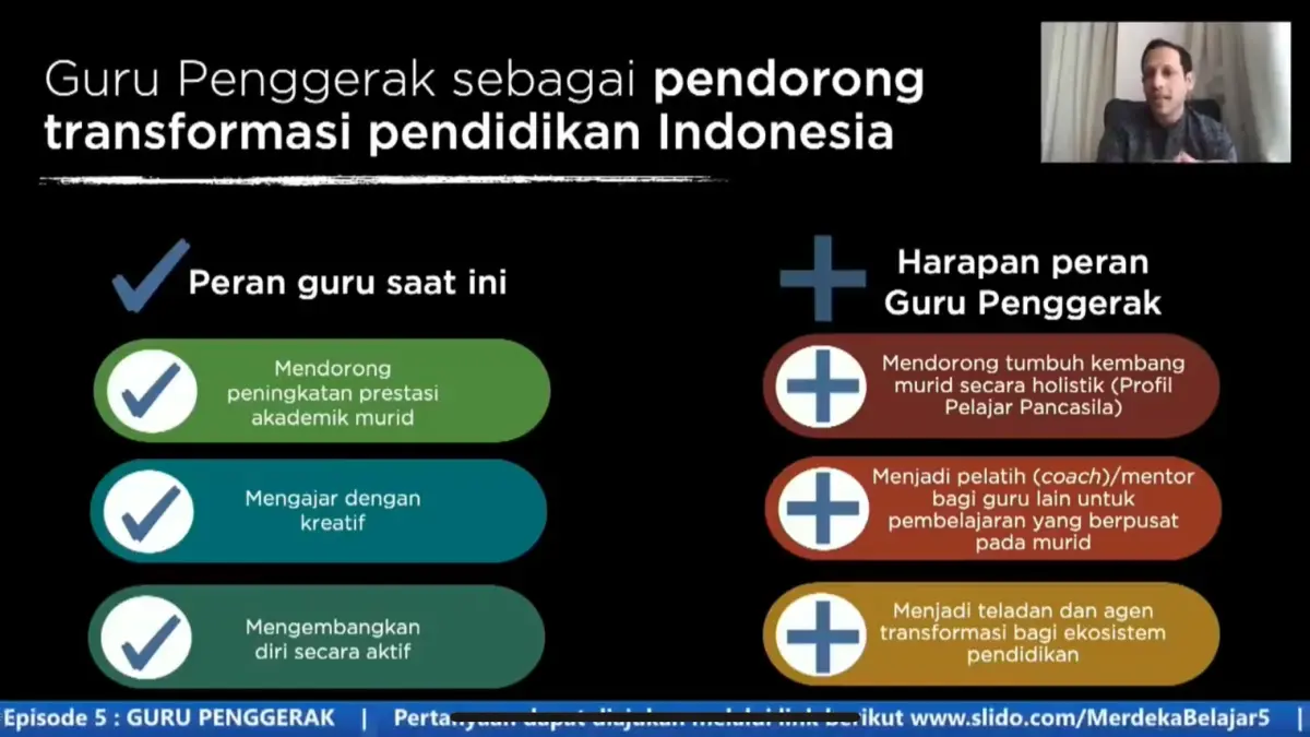Program Guru Penggerak menjadi langkah Kemendikbud mencetak pemimpin pendidikan masa depan untuk mendorong transformasi sekolah dan Merdeka Belajar.