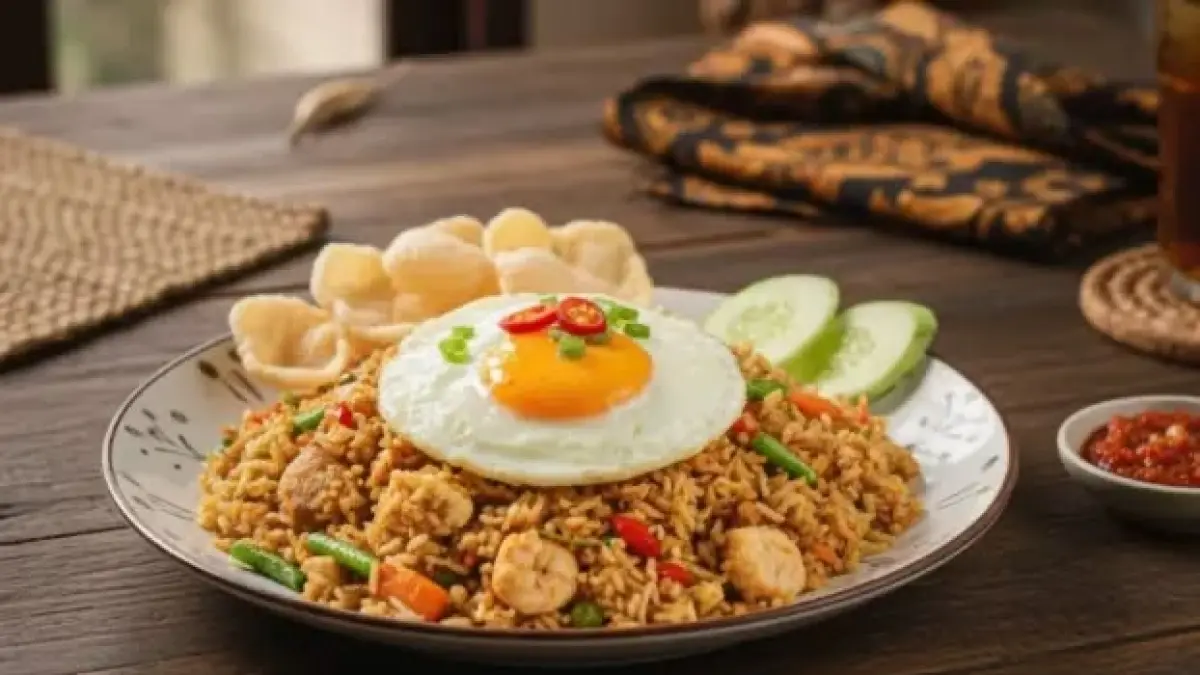 Nasi Goreng Gondrong Pluit selalu dipenuhi pembeli. Nasi goreng tek-tek bercita rasa smoky dengan harga mulai Rp15.000 menjadi favorit kuliner malam Jakarta.