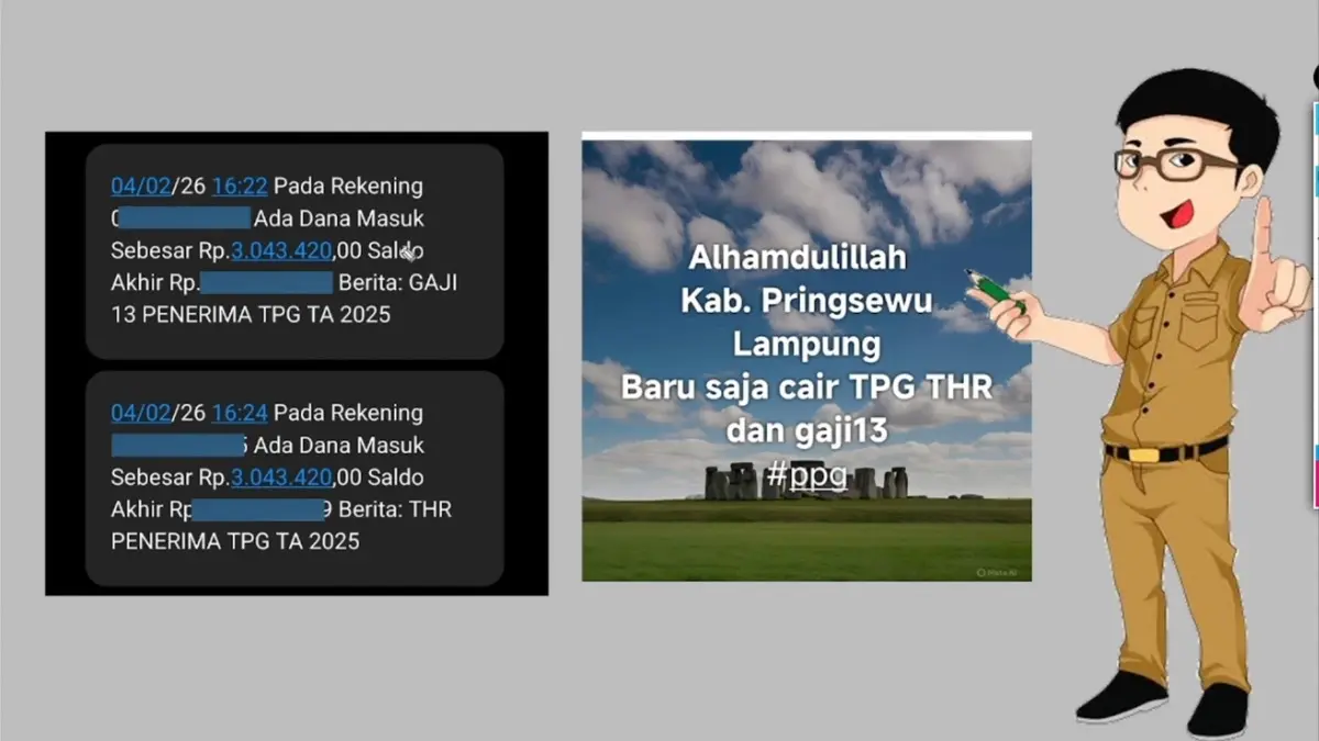 Info GTK 2026 membawa kabar terbaru bagi guru. TPG Januari mulai cair, THR dan gaji ke-13 dibayarkan bertahap, sementara validasi SKTP Februari masih berlangsung.