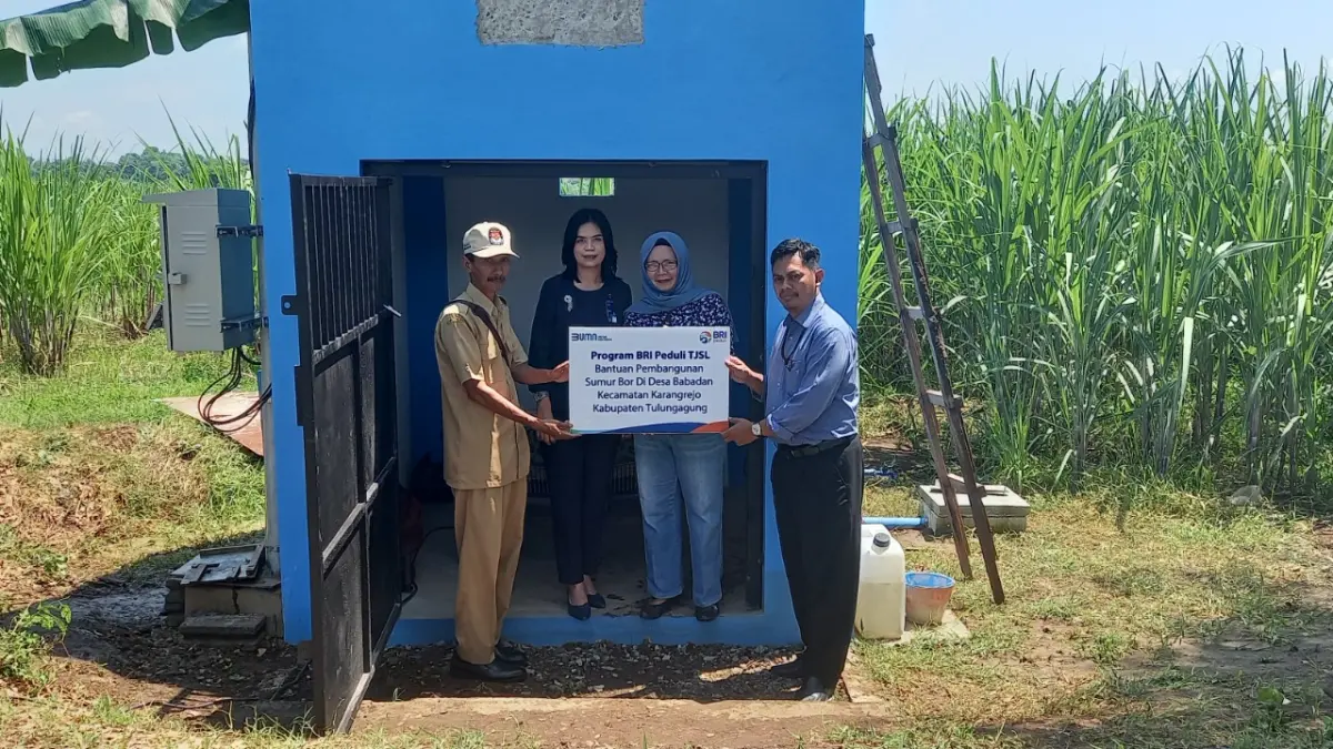 Bantuan pembangunan sumur bor di Desa Babadan, Kecamatan Karangrejo, sebagai upaya mendukung ketersediaan akses air bersih bagi masyarakat.