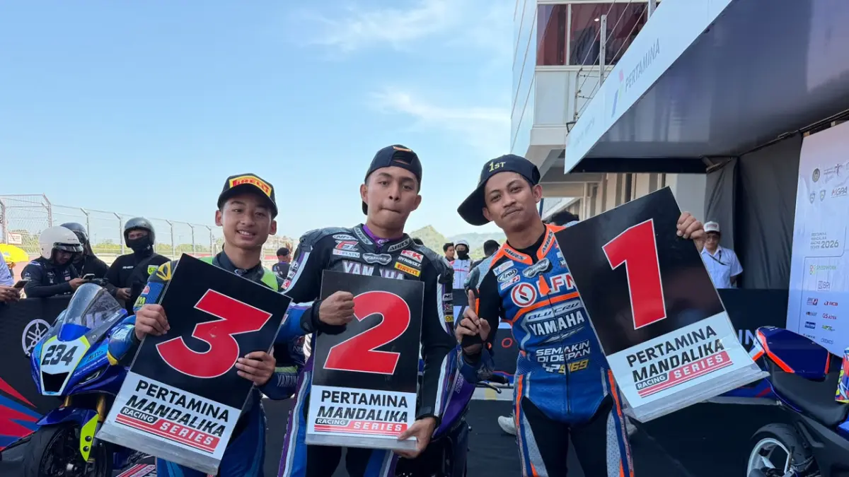 Rider Yamaha mencetak prestasi di Seri 3 Kejurnas Mandalika Racing Series 2026. (Foto: Yamaha untuk Radar Tulungagung)