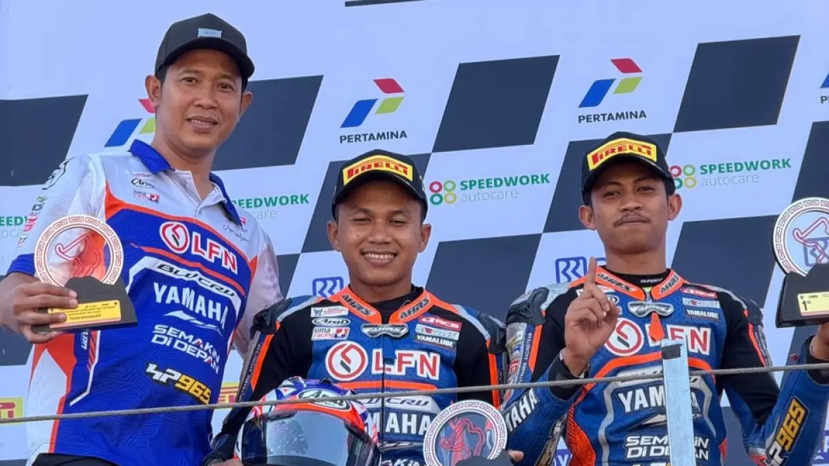 Rider Yamaha mencetak prestasi di Seri 3 Kejurnas Mandalika Racing Series 2026. (Foto: Yamaha untuk Radar Tulungagung)