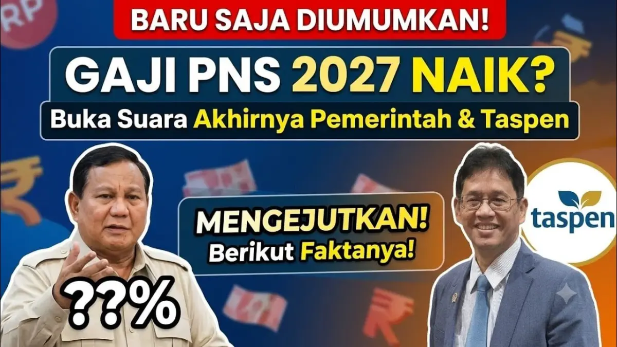 Kenaikan gaji PNS 2027 belum ditetapkan. Pemerintah baru menyepakati KEM-PPKF 2027, sementara persentase kenaikan masih menunggu pembahasan RAPBN. (Youtube. com)