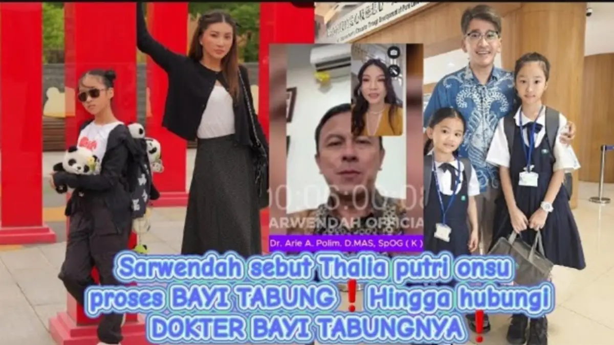 Thalia Putri Onsu dituding bukan anak Ruben Onsu. Sarwendah membantah keras dan mengungkap fakta program bayi tabung yang dijalaninya. (Youtube. com)