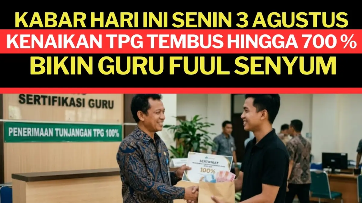Kenaikan TPG 700 persen viral di media sosial. Kemenag meluruskan bahwa angka tersebut merupakan kenaikan alokasi anggaran PPG dan TPG, bukan per guru. (Youtube. com)