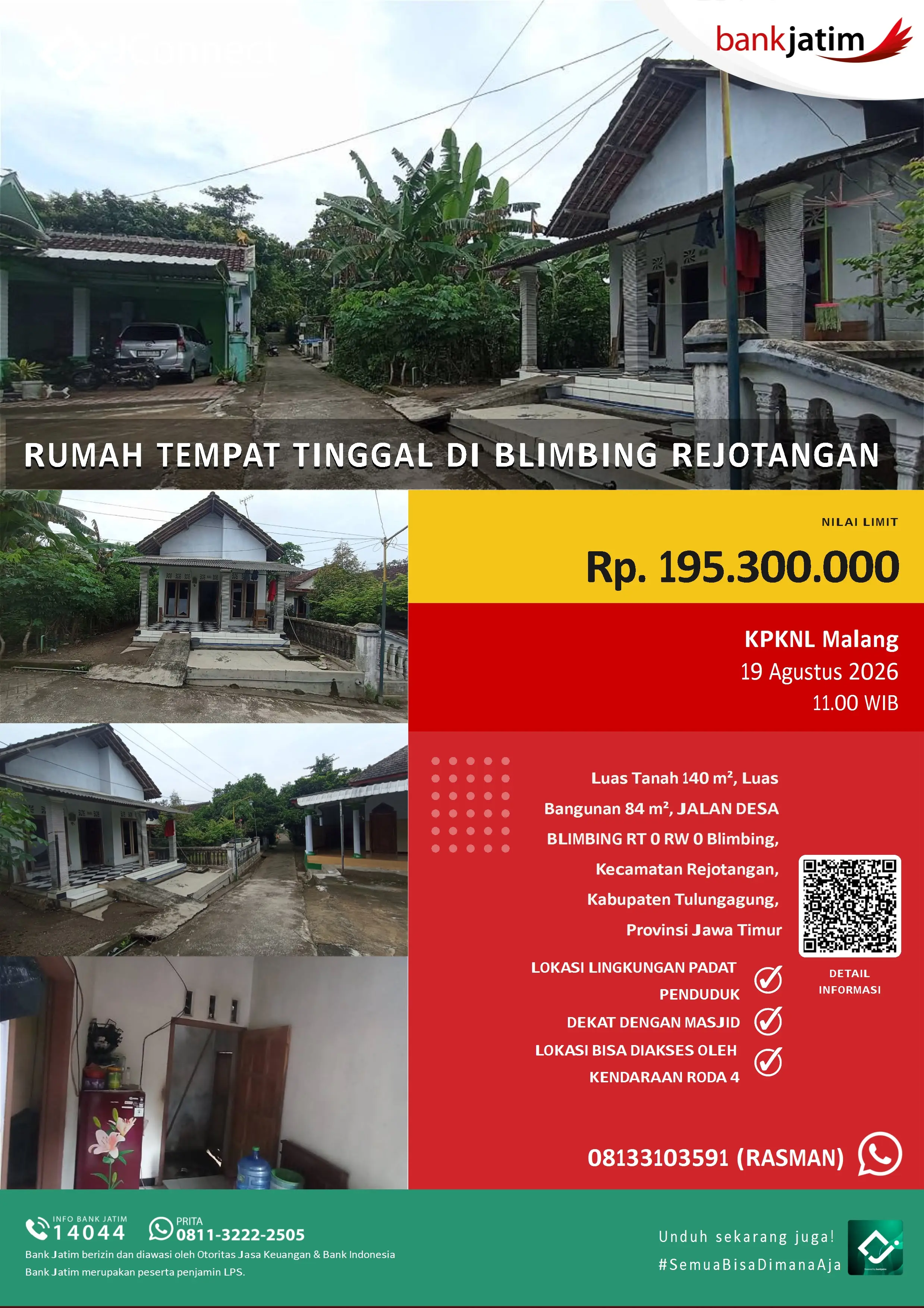 PENGUMUMAN LELANG KEDUA EKSEKUSI HAK TANGGUNGAN PT . BANK PEMBANGUNAN DAERAH JAWA TIMUR, Tbk
CABANG TULUNGAGUNG