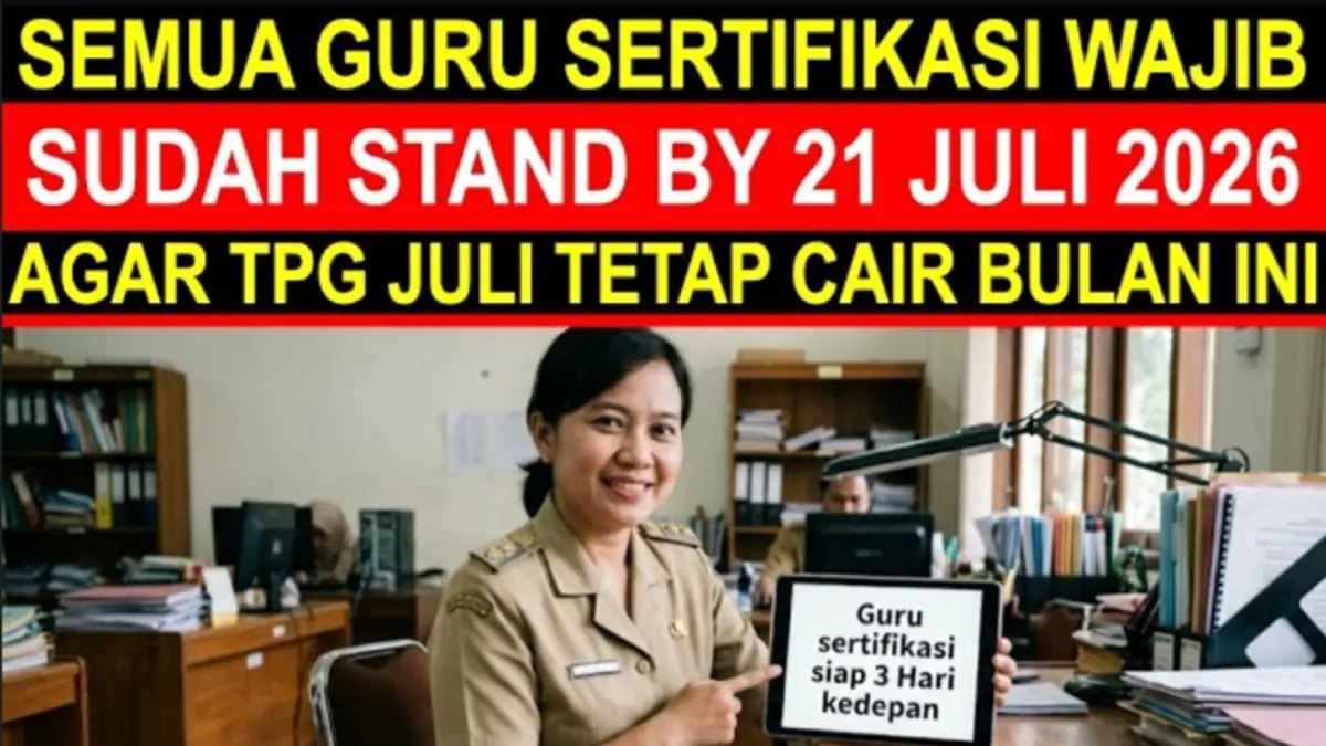 TPG Juli 2026 dikejar cair. Guru diminta segera cek Dapodik versi 2027, sinkronisasi data, dan pantau Info GTK agar SKTP cepat terbit. (Youtube. com)