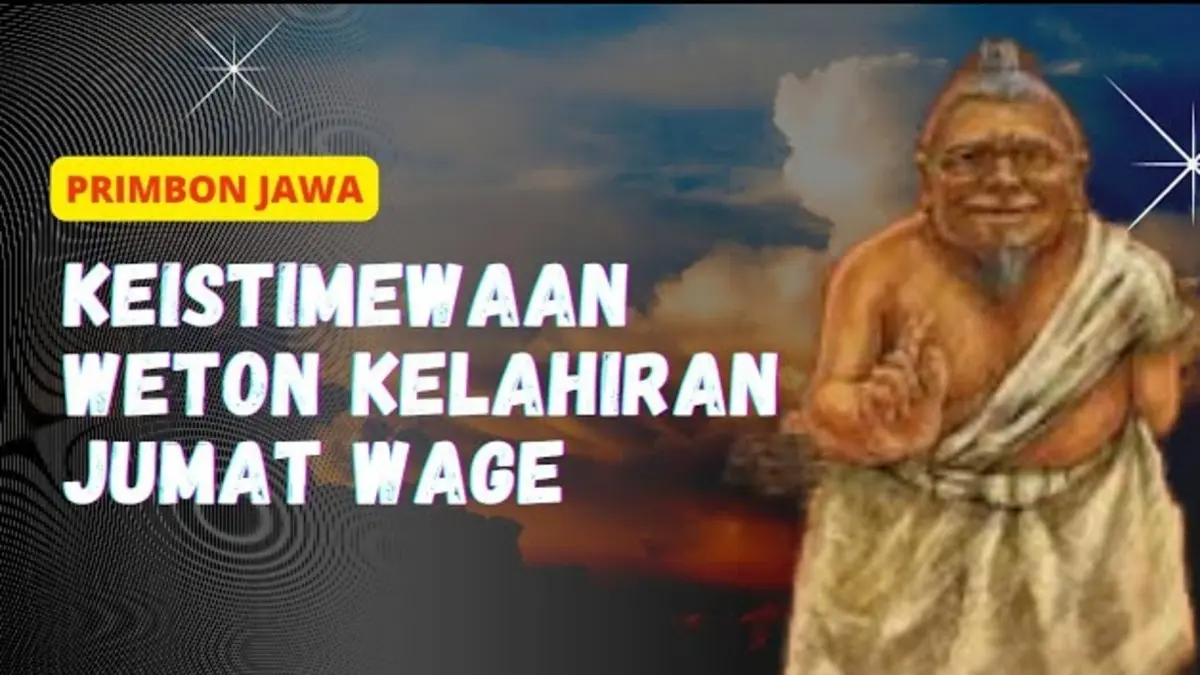 Weton Jumat Wage punya neptu 10 dan aura sejuk. Primbon Jawa menyebut rezekinya berubah pada usia 30-35 tahun, termasuk soal jodoh dan karier. (Youtube. com)