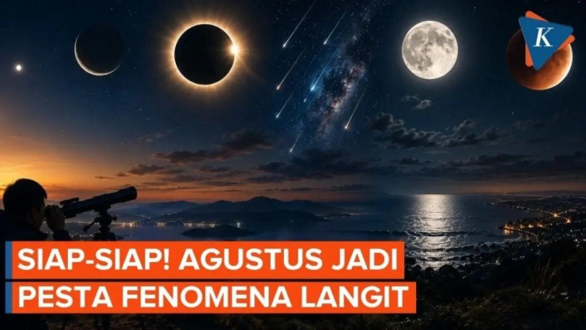Fenomena astronomi Agustus 2026 dipenuhi gerhana, hujan meteor, elongasi planet, hingga bulan purnama. Simak jadwal lengkapnya.