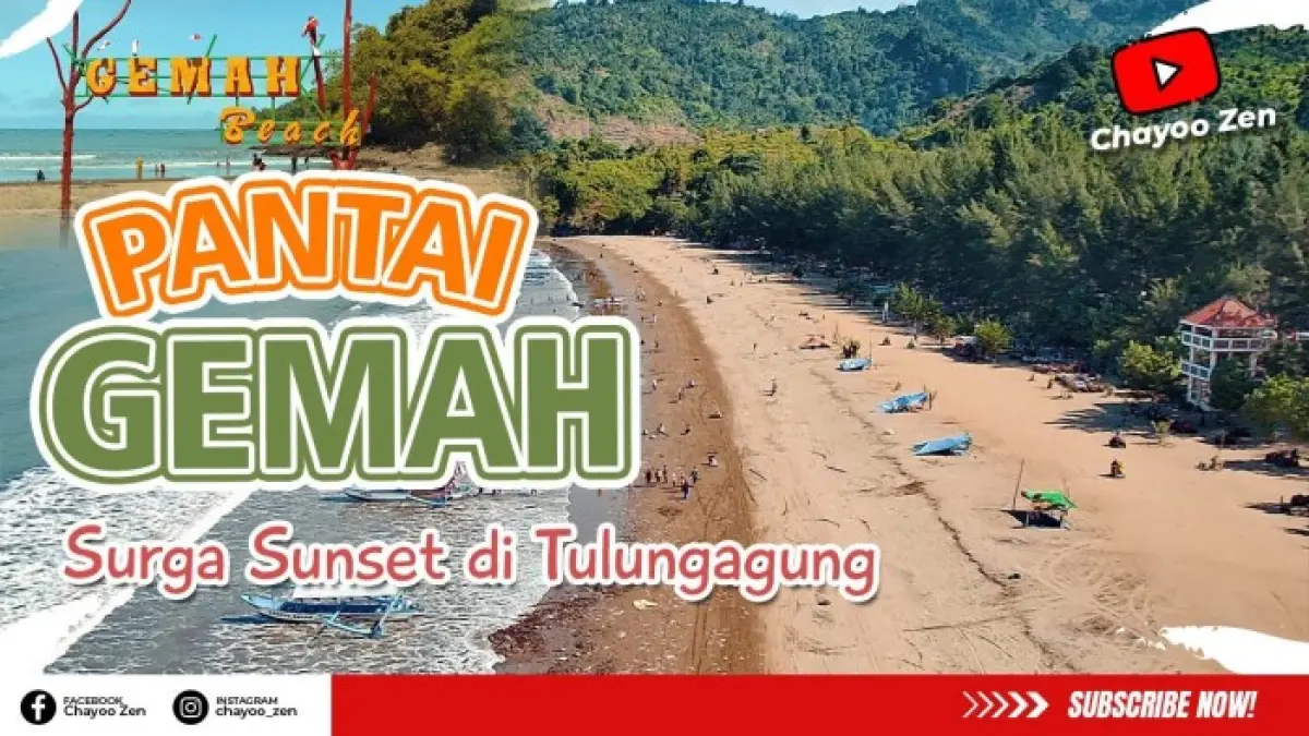 Pantai Gemah Tulungagung menawarkan pasir putih, ombak lembut, ATV, sunset, hingga kuliner khas. Cocok untuk liburan keluarga.
