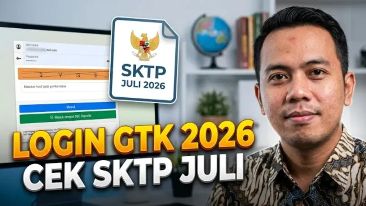 Status SKTP Juli 2026 mulai terbit di Info GTK. Guru kini dapat mengecek melalui dua metode login terbaru, yakni menggunakan akun Info GTK atau SSO Dapodik. Setelah SKTP terbit, penerima Tunjangan Profesi Guru (TPG) tinggal menunggu proses penyaluran dana ke rekening masing-masing.