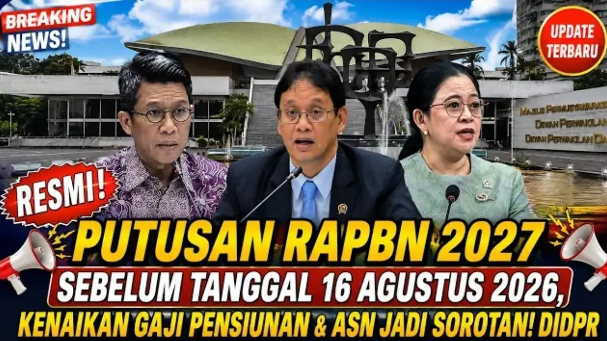 RAPBN 2027 disepakati dengan target pendapatan negara 12,01–12,40 persen PDB, pertumbuhan ekonomi 5,8–6,5 persen, dan defisit 1,8–2,4 persen.