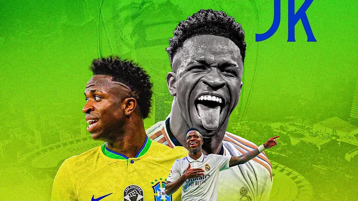 Vinicius Junior tampil gemilang membawa Real Madrid meraih kemenangan lewat gol indah. Aksinya bersama Jude Bellingham dan Kylian Mbappe menjadi sorotan.(pinterest)