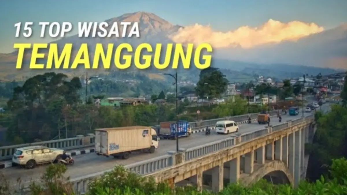 Wisata Temanggung punya 15 destinasi menarik, mulai dari jembatan kaca, embung, air terjun, bukit, terasering, hingga Gunung Sindoro yang memukau. (Youtube. com)