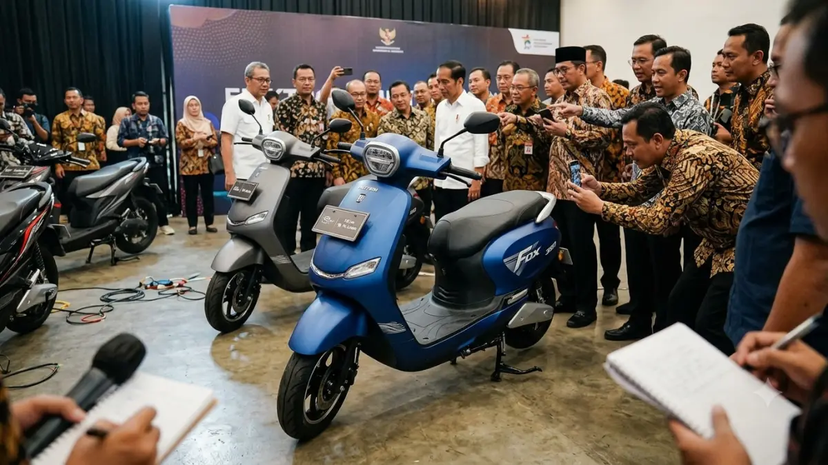 Motor listrik Polytron Fox 350 ditawarkan mulai Rp16,5 juta, jarak tempuh 130 km, dan subsidi hingga Rp6,5 juta di GIIAS 2026.