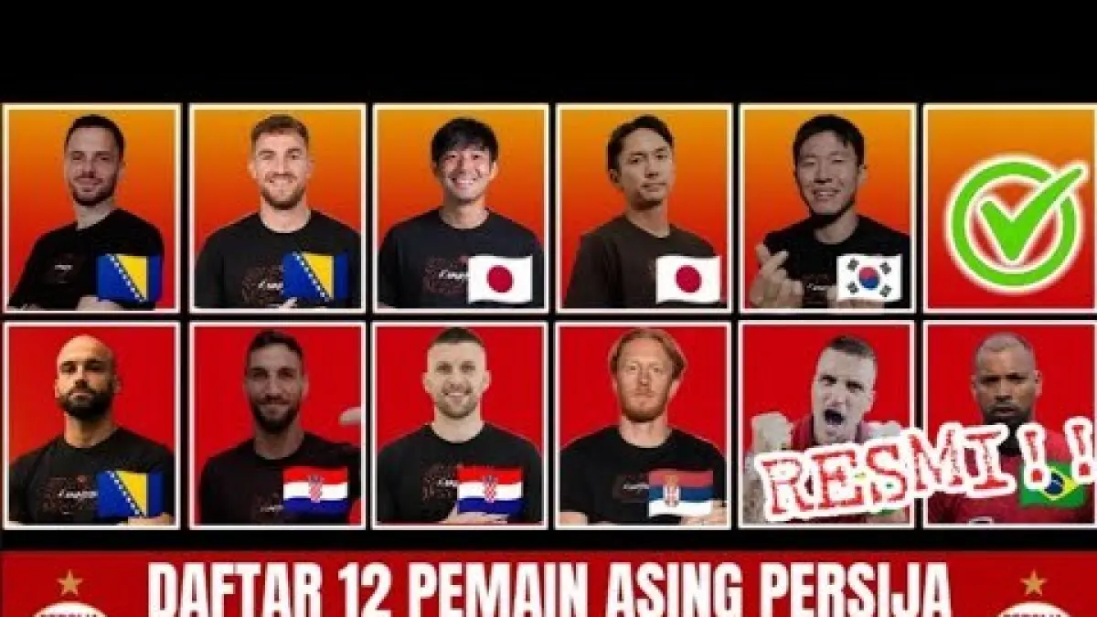 Pemain asing Persija Jakarta 2026-2027 mulai terungkap. Enam pemain disebut resmi gabung, termasuk eks Timnas Korsel dan Serbia.