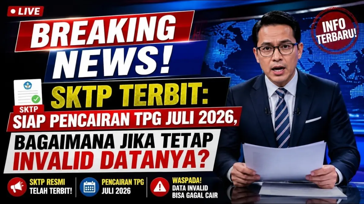 TPG Juli 2026 segera cair? SKTP mulai terbit di Info GTK. Simak status data oranye, proses SP2D, dan langkah yang perlu dilakukan guru. (Youtube. com)