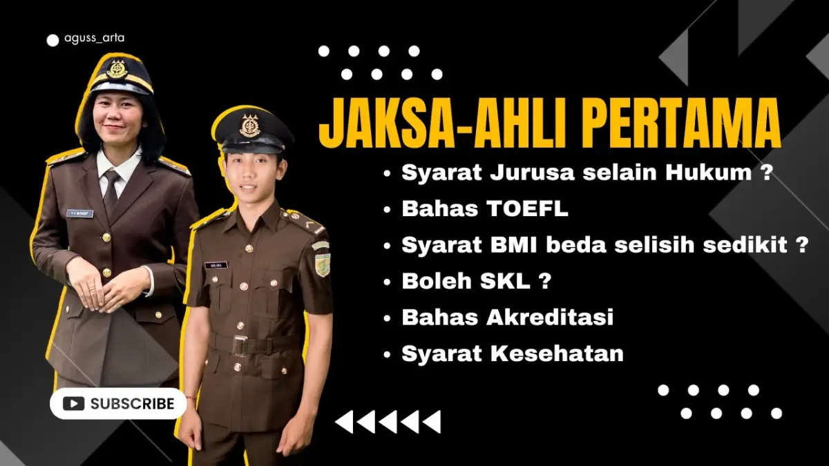 Berkas CPNS Jaksa wajib disiapkan teliti. Simak dokumen Calon Jaksa mulai ijazah, transkrip, TOEFL, SKCK, hingga surat sehat dan BMI. (Youtube. com)