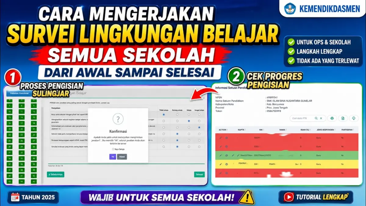 Cara mengisi Sulingjar 2026 dari login hingga selesai. Simak arti warna hijau dan kuning, cara menjawab soal, serta tips agar pengisian tidak gagal. (Youtube. com)