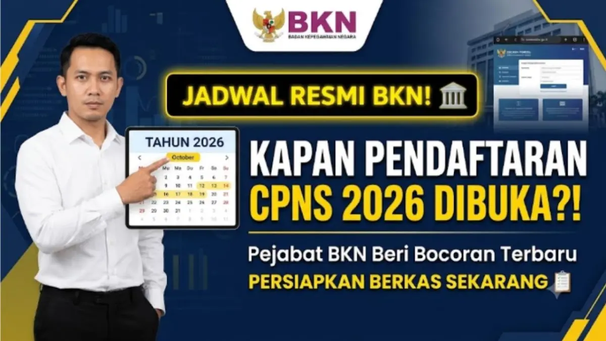 CPNS 2026 belum dibuka. Penetapan formasi masih menunggu KemenPAN-RB, sementara BKN belum bisa memastikan kapan portal SSCASN dibuka. (Youtube. com)