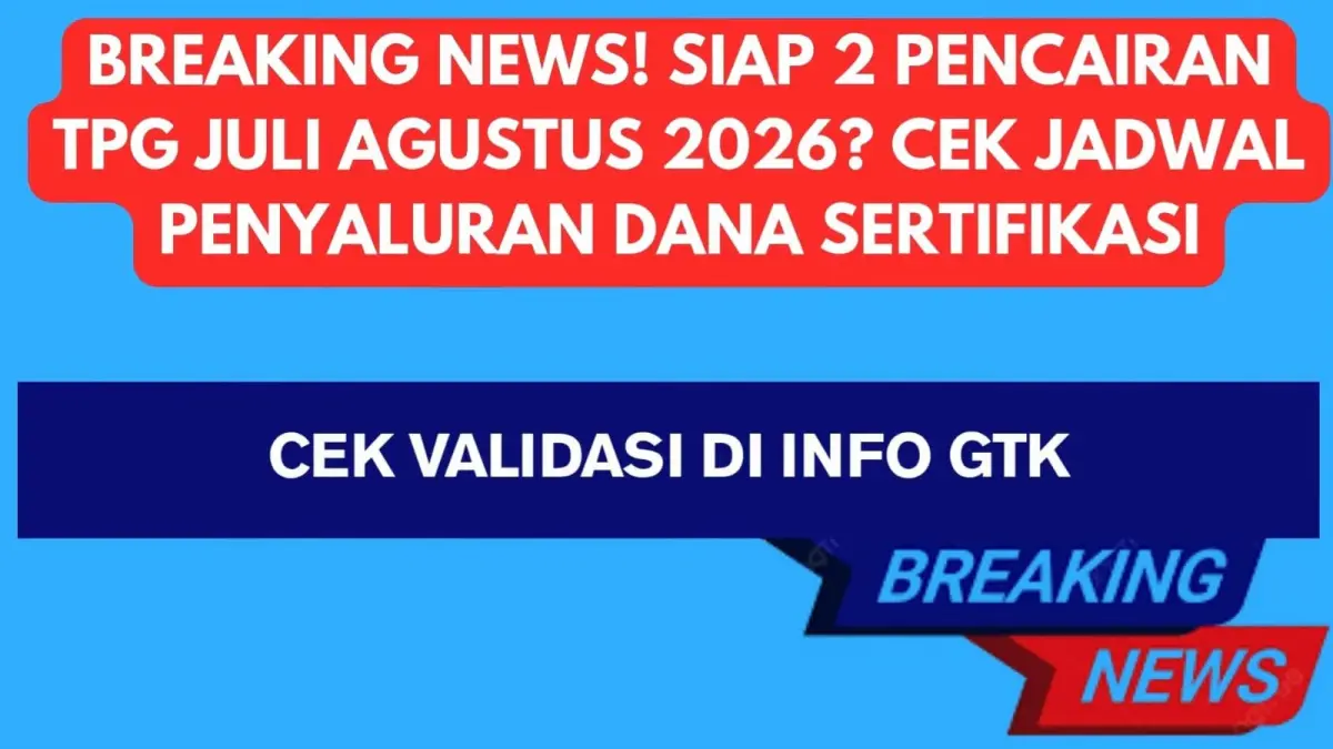 Guru penerima tunjangan profesi mengecek status SKTP dan pencairan TPG melalui Info GTK. Setelah SKTP Juli 2026 terbit, proses selanjutnya menunggu penerbitan SP2D hingga dana disalurkan ke rekening guru.
