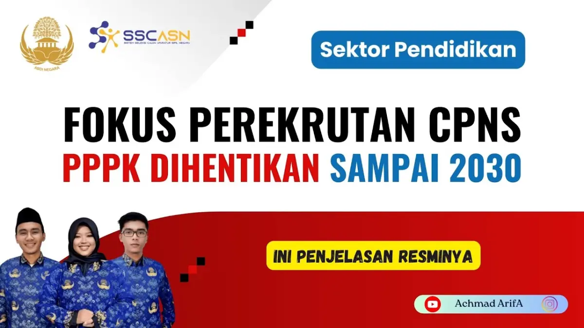 PPPK 2026 untuk guru dan dosen disebut dihentikan dan dialihkan ke CPNS. Simak arah kebijakan, peluang lulusan S3, serta persiapan guru honorer. (Youtube. com)