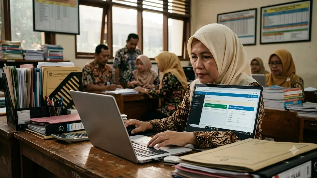 TPG Februari disebut masuk tahap penerbitan SKTP. Guru diminta cek Info GTK, terutama menu beban mengajar dan status validasi.