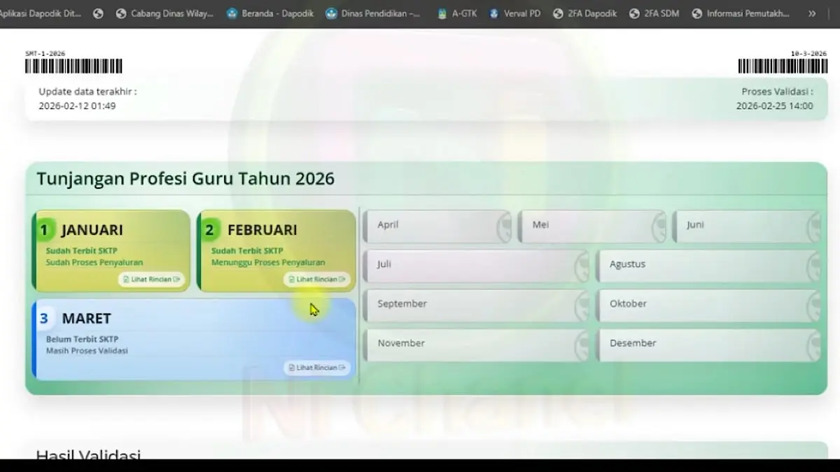 Info GTK Juli 2026 masih dalam proses validasi bertahap. Simak penyebab SKTP belum terbit, terutama bagi guru kelas 1, 7, dan 10 serta pentingnya data Dapodik.(SC Youtube)