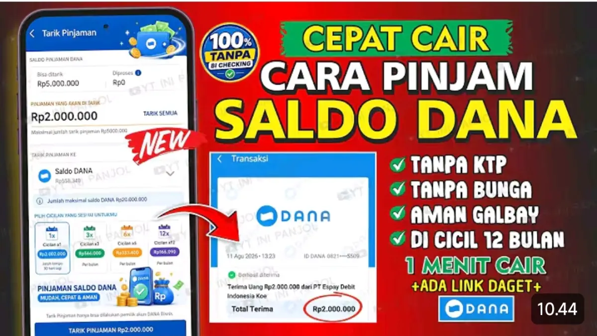Pinjam saldo DANA 2026 ramai dibahas. Simak syarat, simulasi pencairan dan hal penting yang perlu diperhatikan sebelum mengajukan pinjaman.